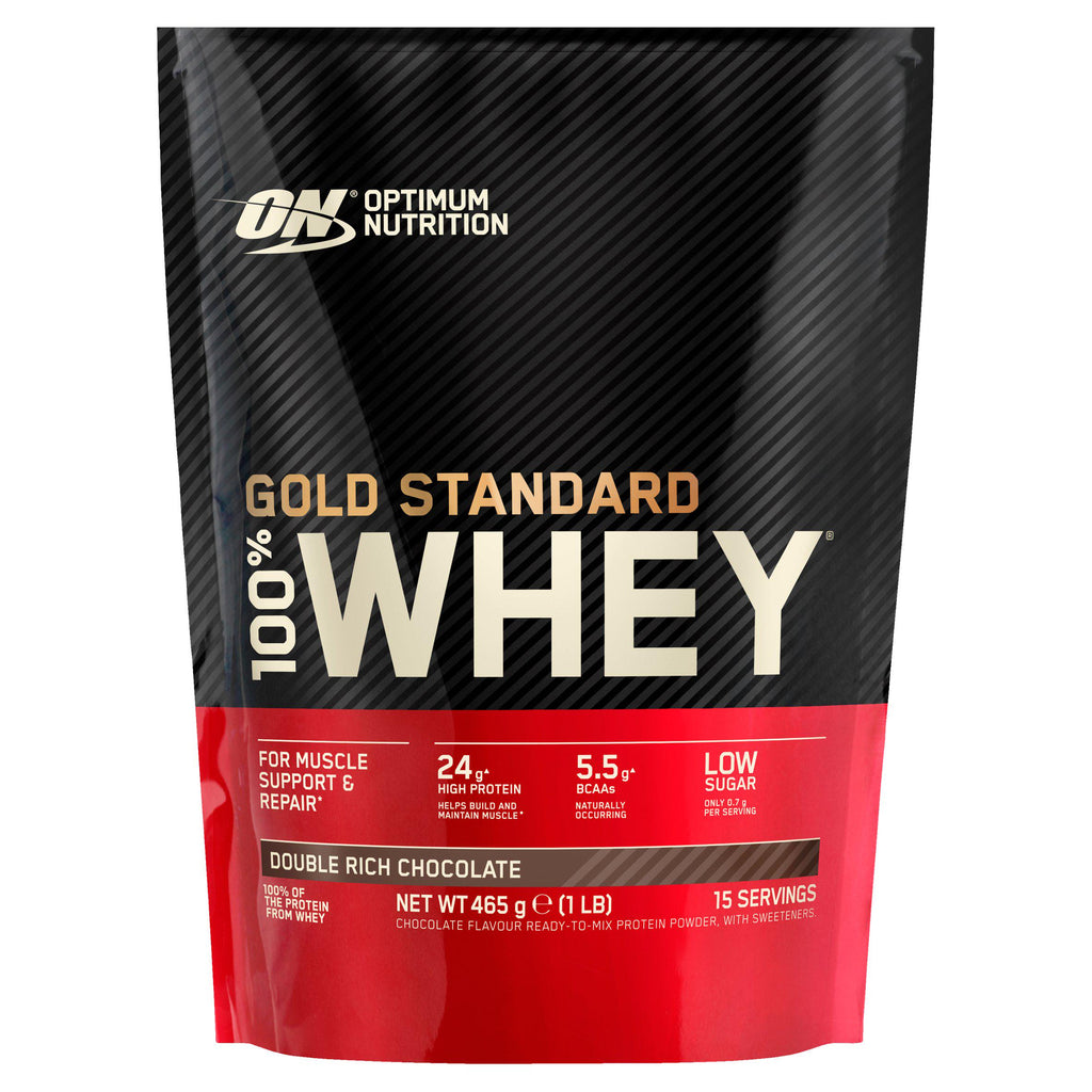 Optimum Nutrition Gold Standard Whey Protein Powder Double Rich Chocolate Flavour 15 servings 450g