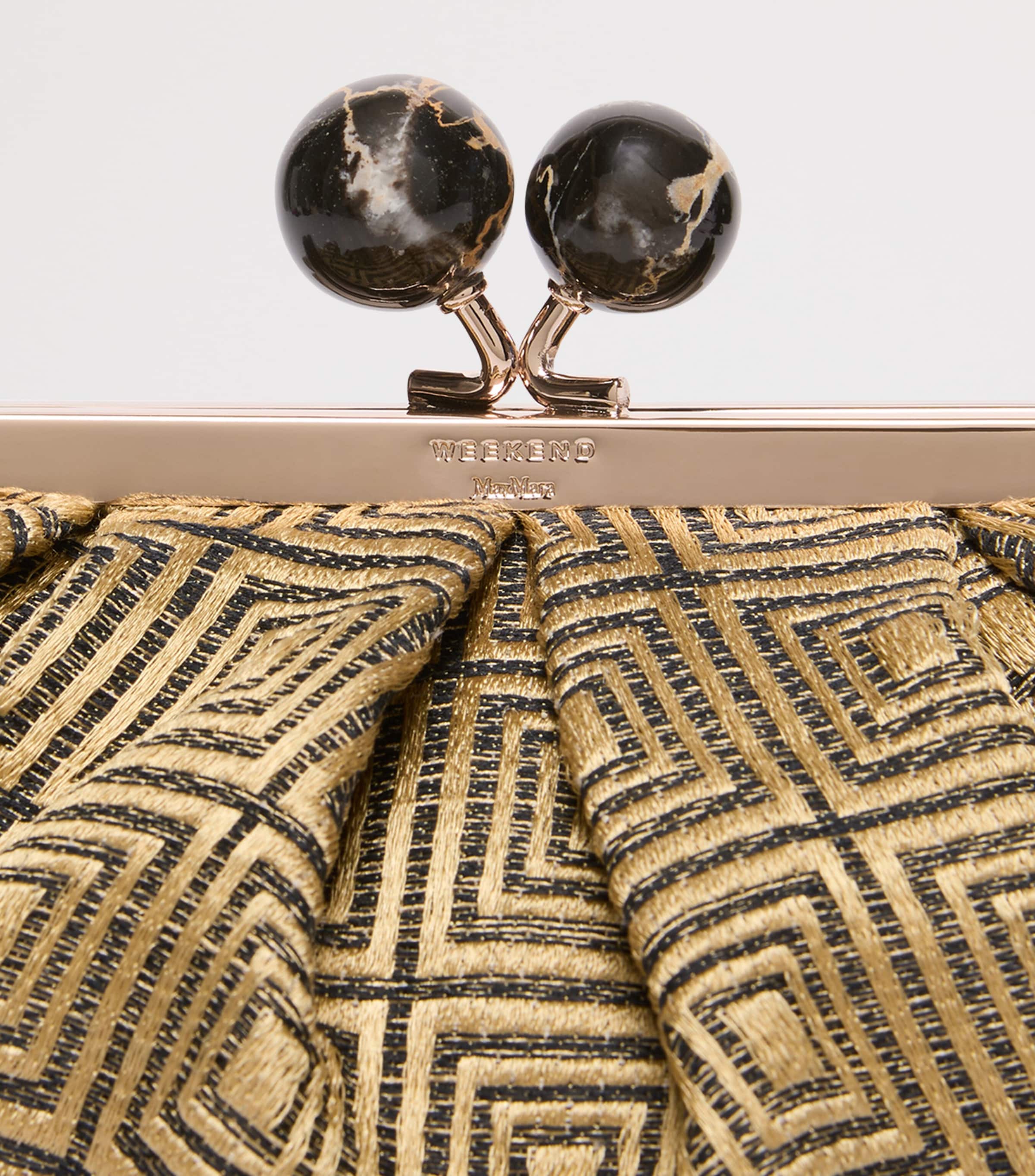 Weekend Max Mara Pasticcino gewebte Jacquard Clutch, importiert aus dem Vereinigten Königreich