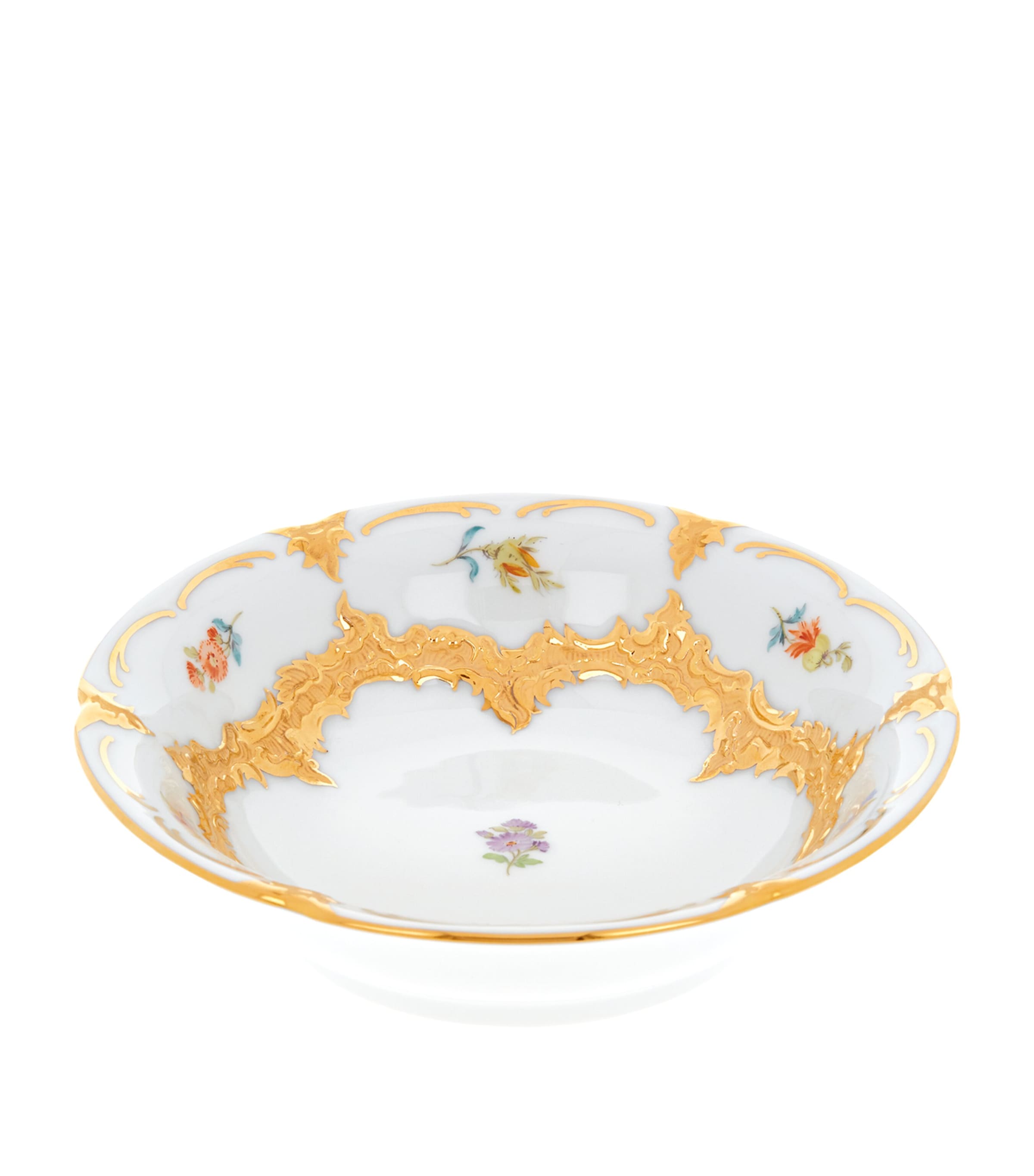 Meissen porcelain bowl with strewn flowers design and 200ml capacity, imported from the UK