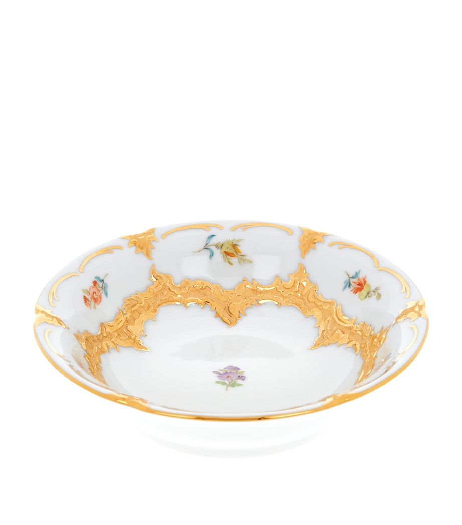 Meissen porcelain bowl with strewn flowers design and 200ml capacity, imported from the UK