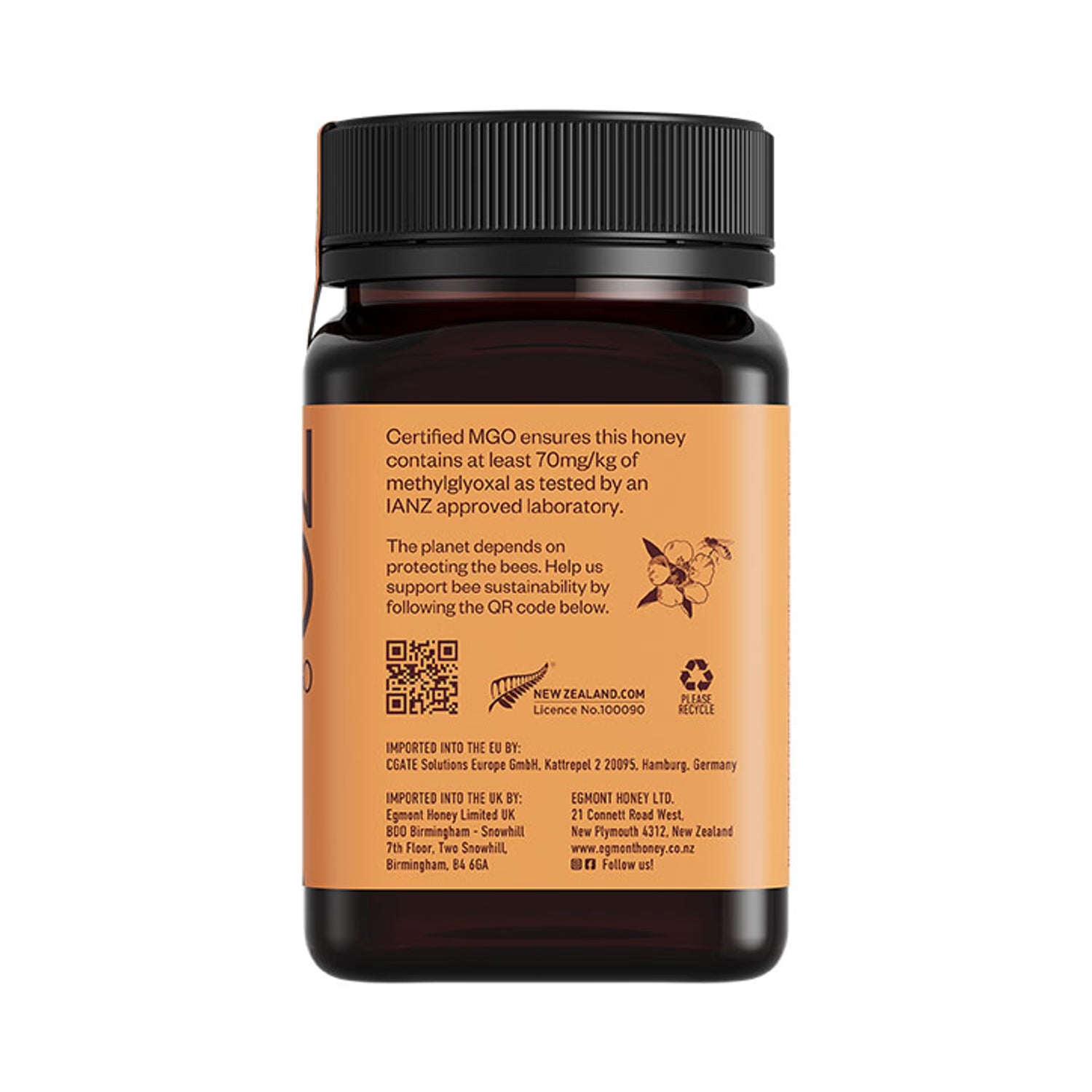 Egmont Manuka Honey MGO 70+ 500g - British product