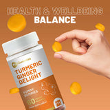 Prowise turmeric and ginger gummies 60 count peach flavour, UK version