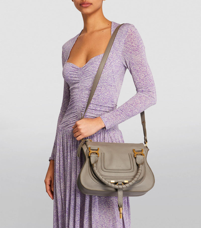 Chloé small leather Marcie top-handle bag, imported from the UK