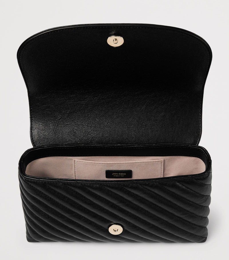 Jimmy Choo Curve cross-body bag quilted leather, imported from the UK