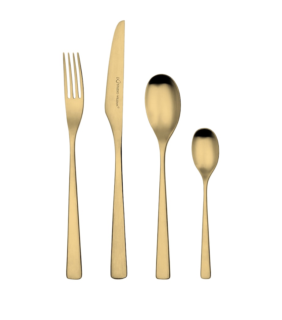 Studio William Tilia Satin Gold 24-piece cutlery set (British brand)