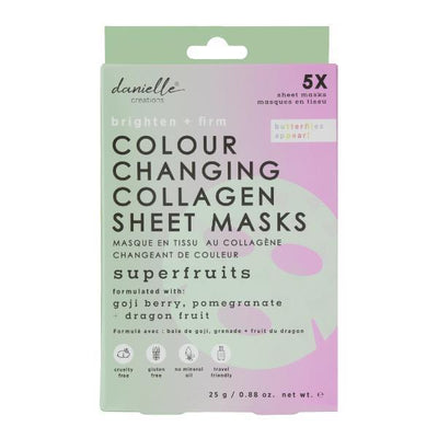 Superdrug Danielle Creations Collagen Face Sheet Masks with Goji Berry and Pomegranate 5 Pack Gift Set- Buy online at McGrocer