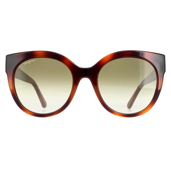 Salvatore Ferragamo cat eye sunglasses tortoise green - British product