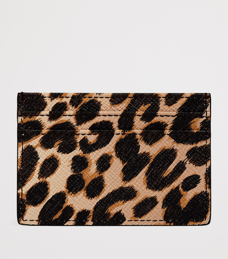 Smythson leather card holder Panama cross-grain (British brand)