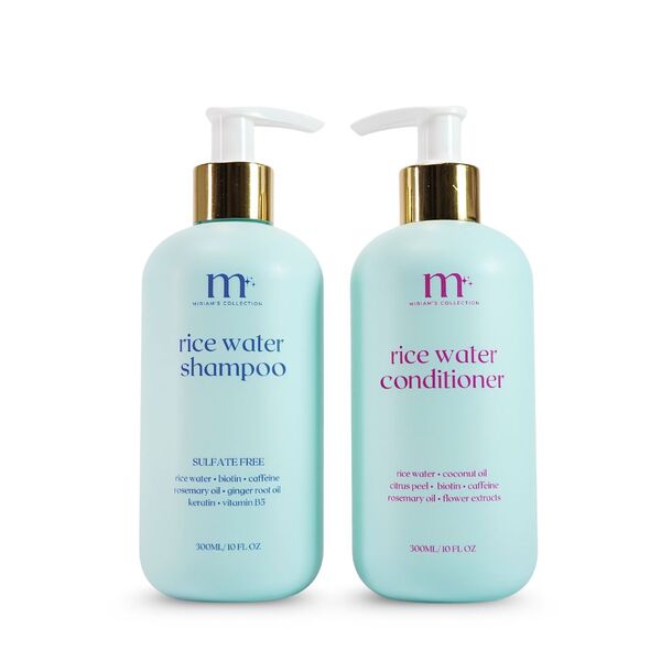Miriam's Collection Rice Water Shampoo and Conditioner Set, imported from the UK