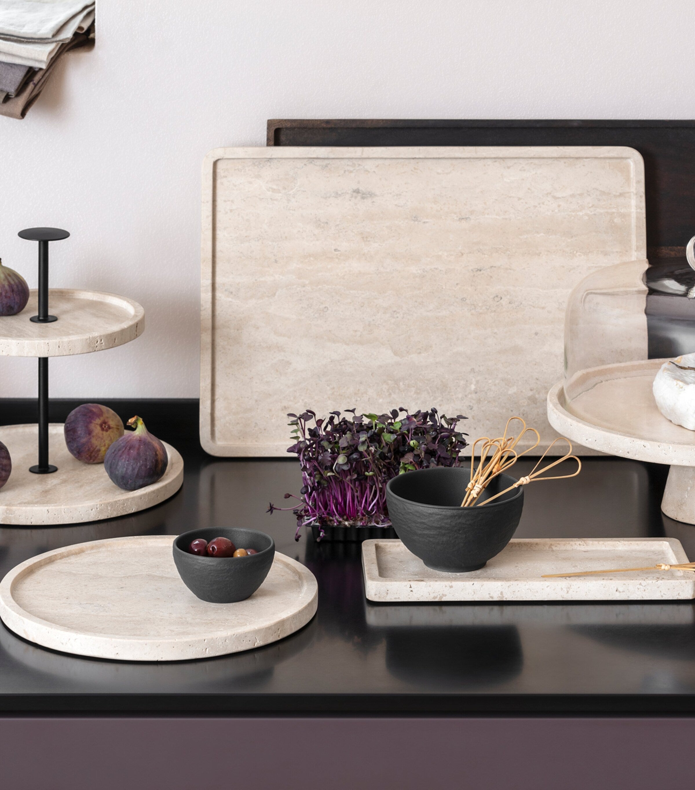 Villeroy & Boch Manufacture Travertine Serving Platter 40.5cm (British brand)
