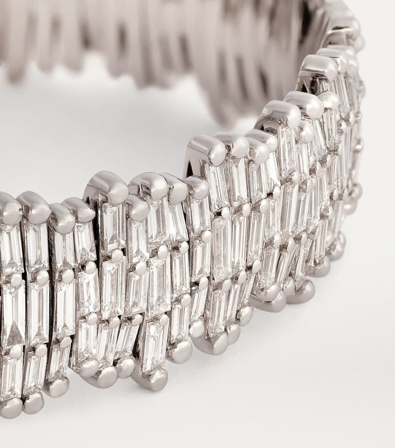 Suzanne Kalan white gold diamond cuff - UK version