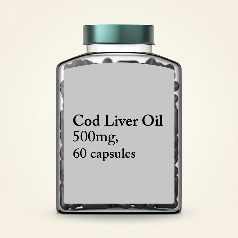 Holland & Barrett Pure Cod Liver Oil & Multivitamins 500mg 180 Capsules