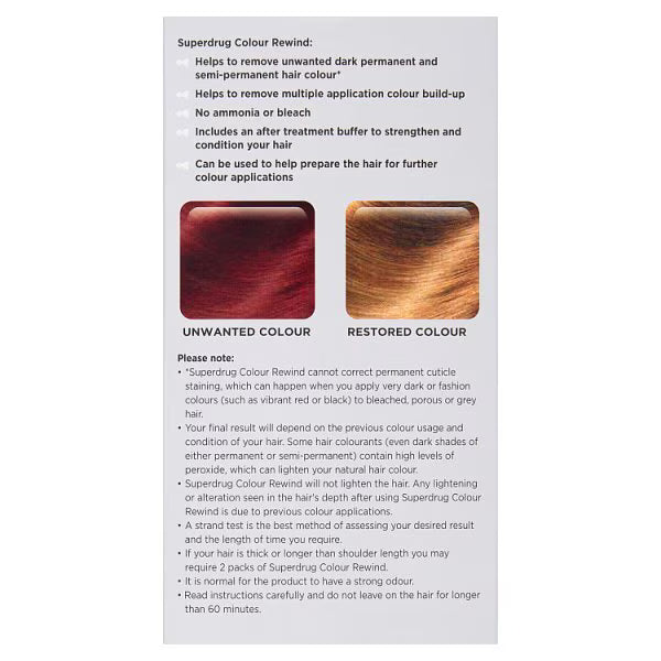 Superdrug Colour Rewind Hair Colour Remover (British brand)