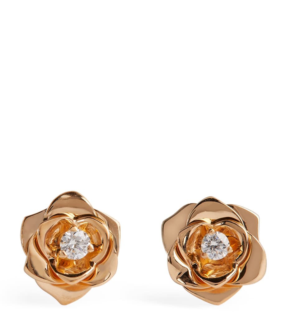 Piaget rose gold diamond earrings rose collection, UK version