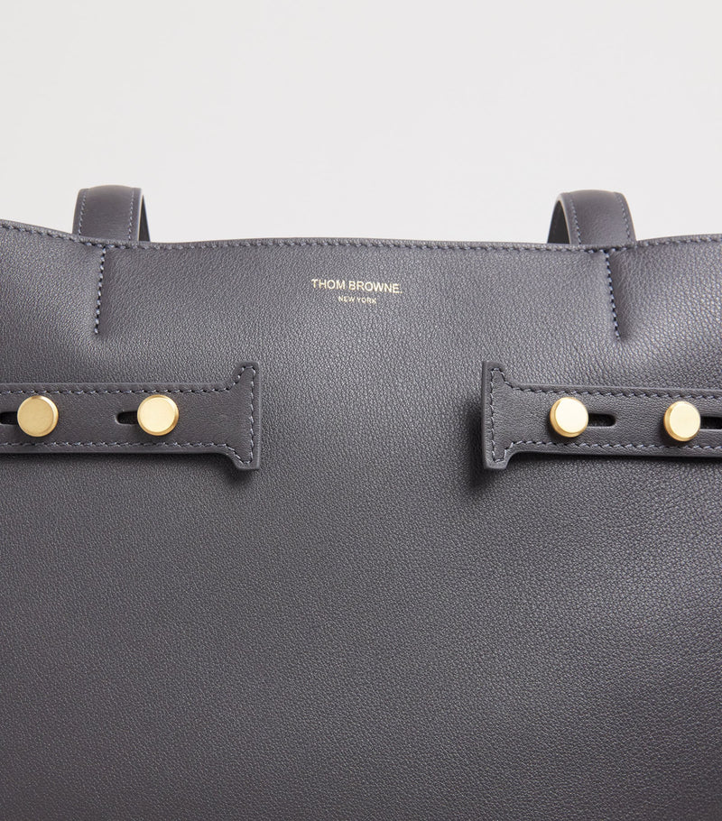 Thom Browne leather Cabas tote bag - British product