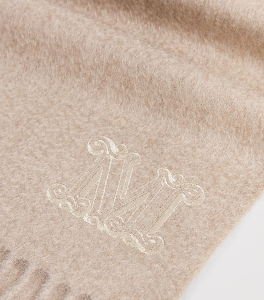Max Mara cashmere monogram scarf luxury accessory, UK version