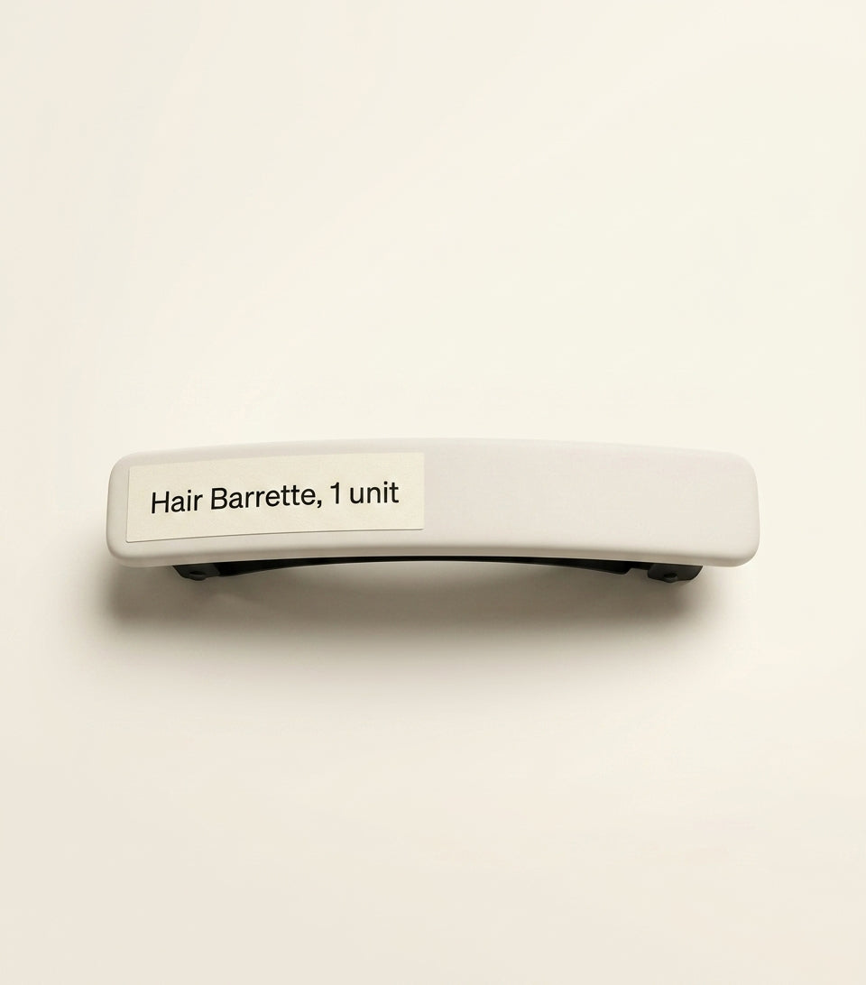 Prada plexiglass logo hair clip (British brand)