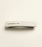 Prada plexiglass logo hair clip (British brand)