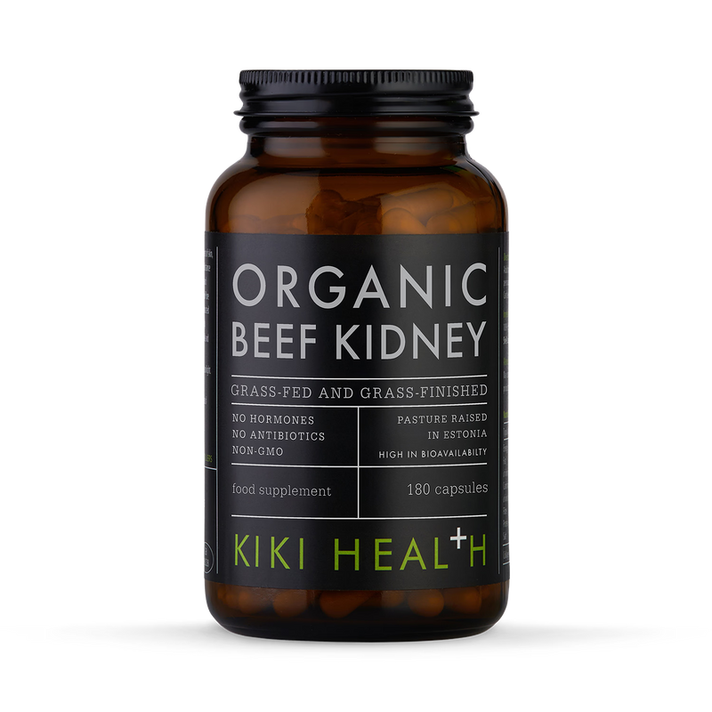 KIKI Health organic beef kidney capsules 180 Vegicaps, UK version