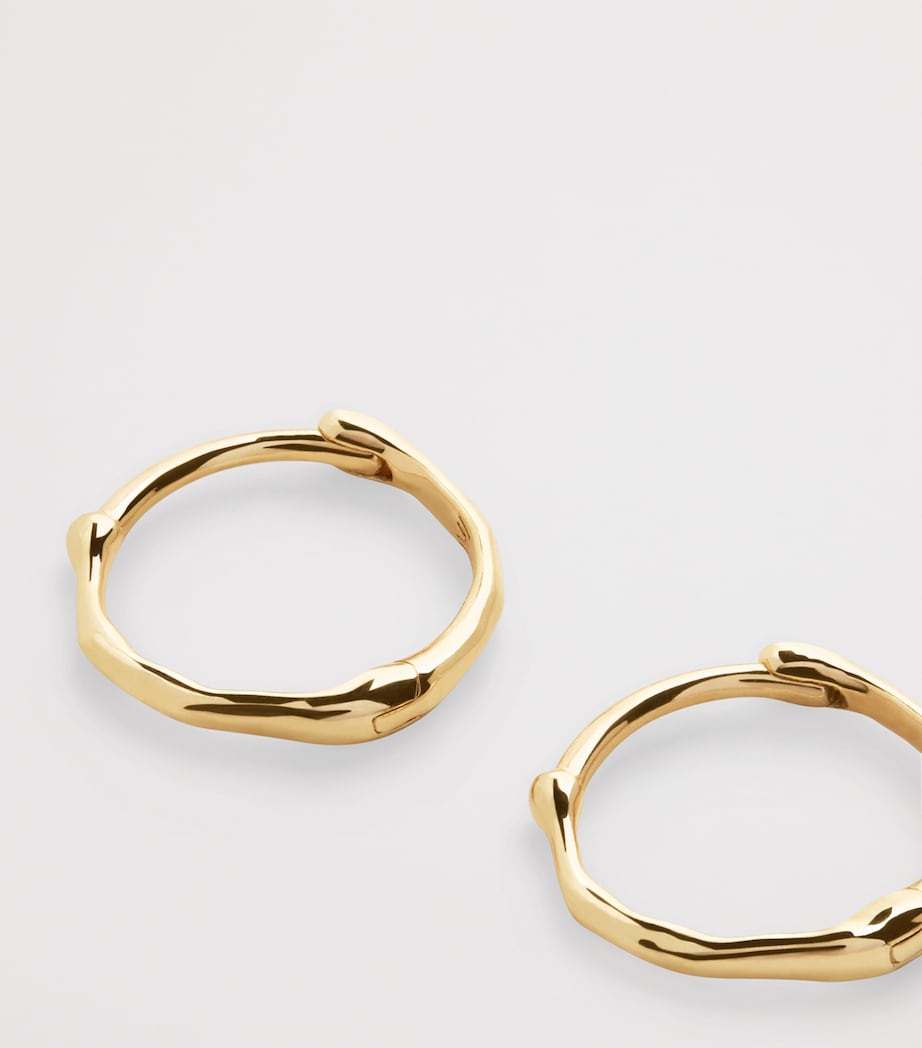 Monica Vinader MV Siren huggie earrings in yellow gold - British product