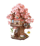 Robotime Sakura Tree House 3D puzzle 535 pieces - British product