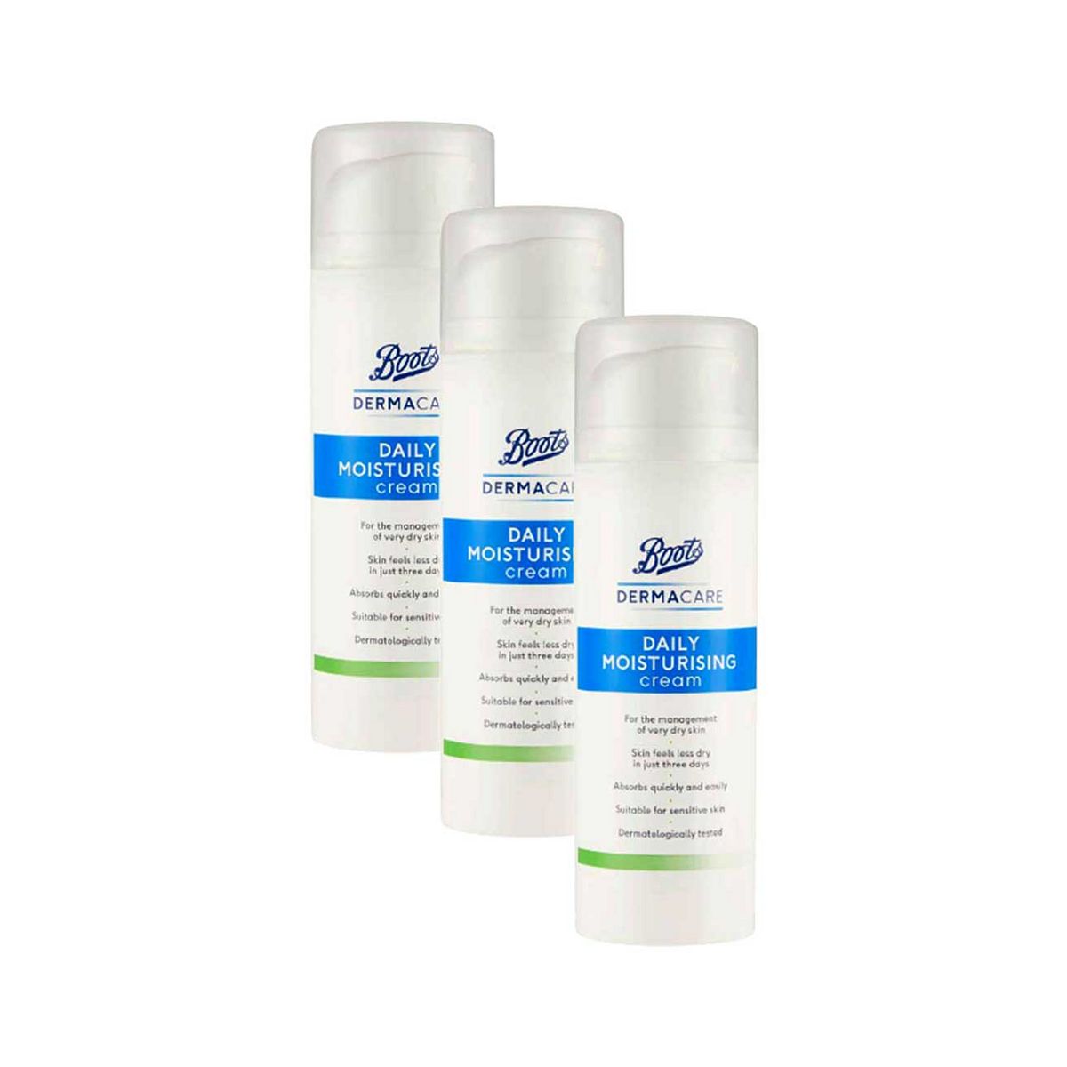 Boots DermaCare Daily Moisturising Cream 150ml x 3 Bundle First Aid Boots   