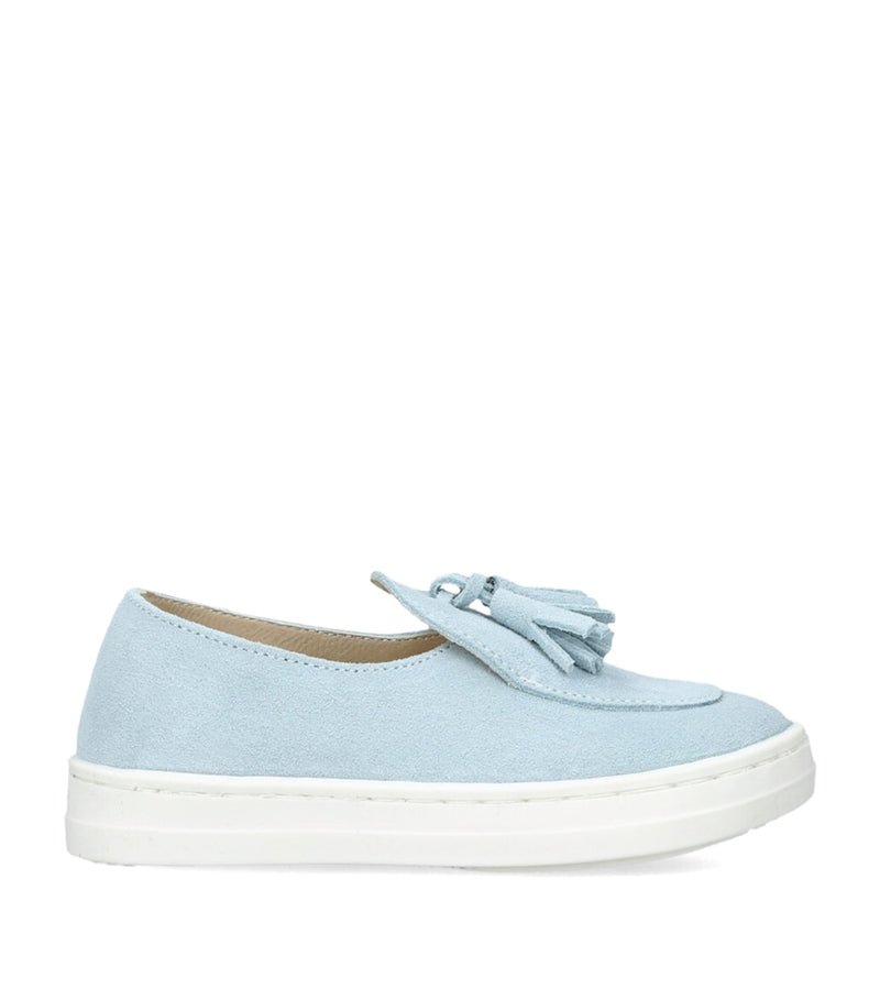 Suede Tasselled Loafers with Leather Lining