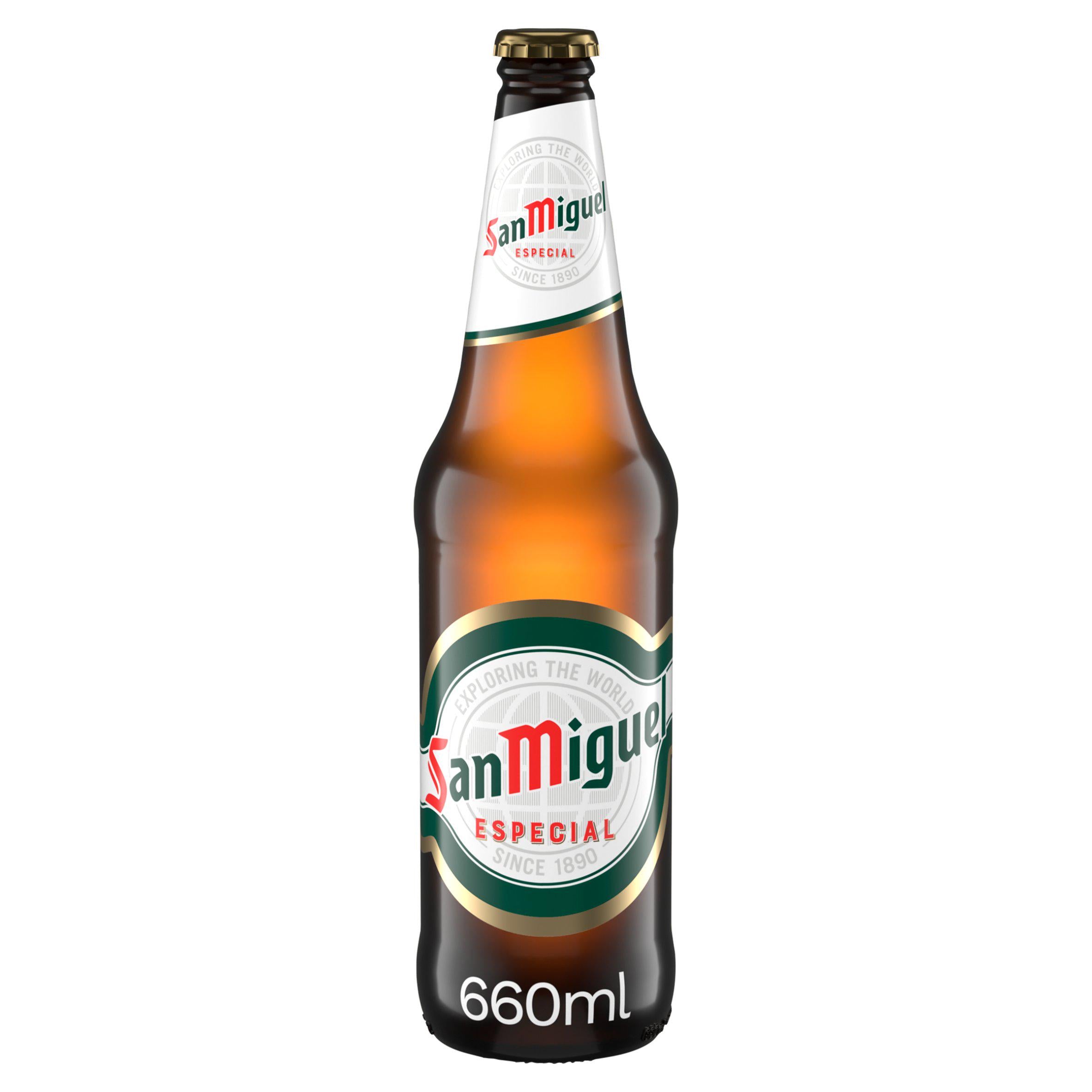 San Miguel Premium Lager Beer Bottle 660ml GOODS Sainsburys   