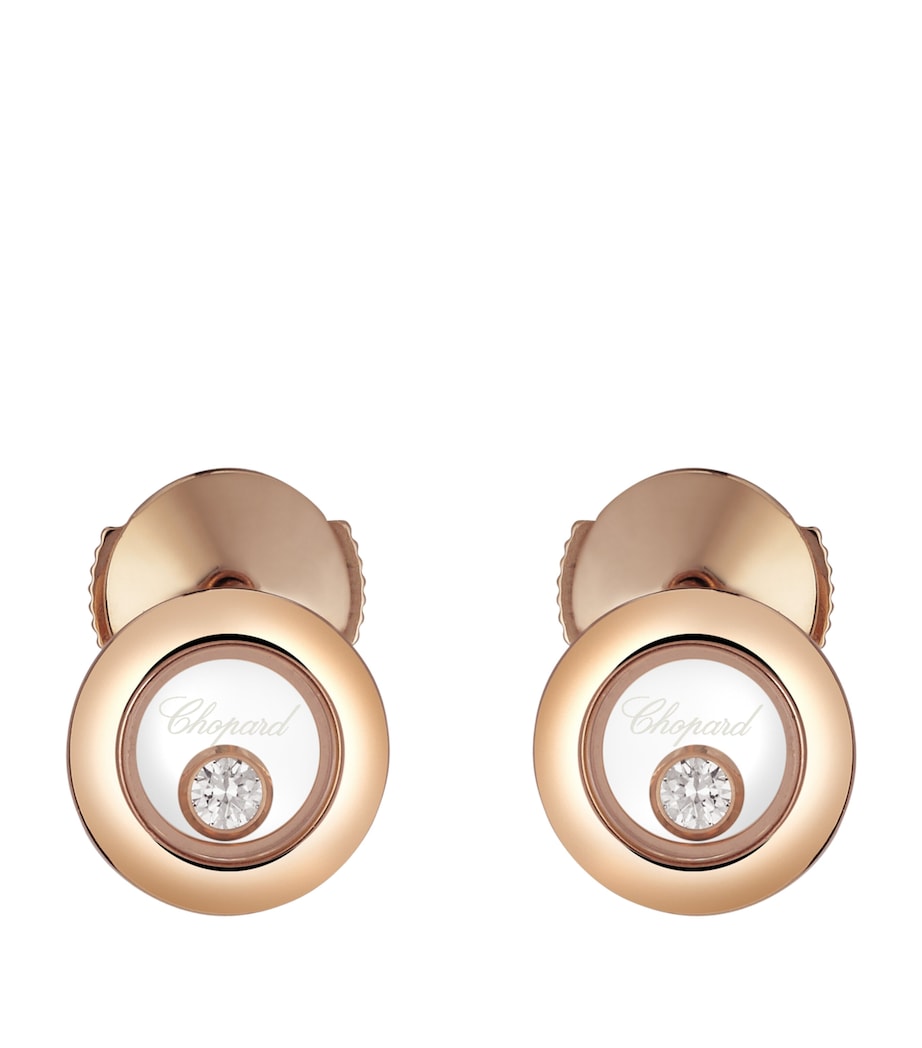 Chopard Happy Diamonds earrings rose gold (British brand)