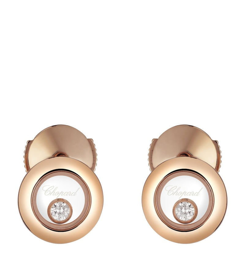 Chopard Happy Diamonds earrings rose gold (British brand)