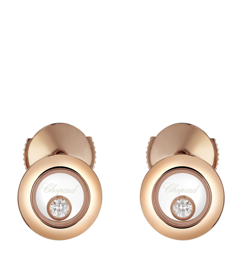 Rose Gold and Diamond Happy Diamonds Icons Earrings