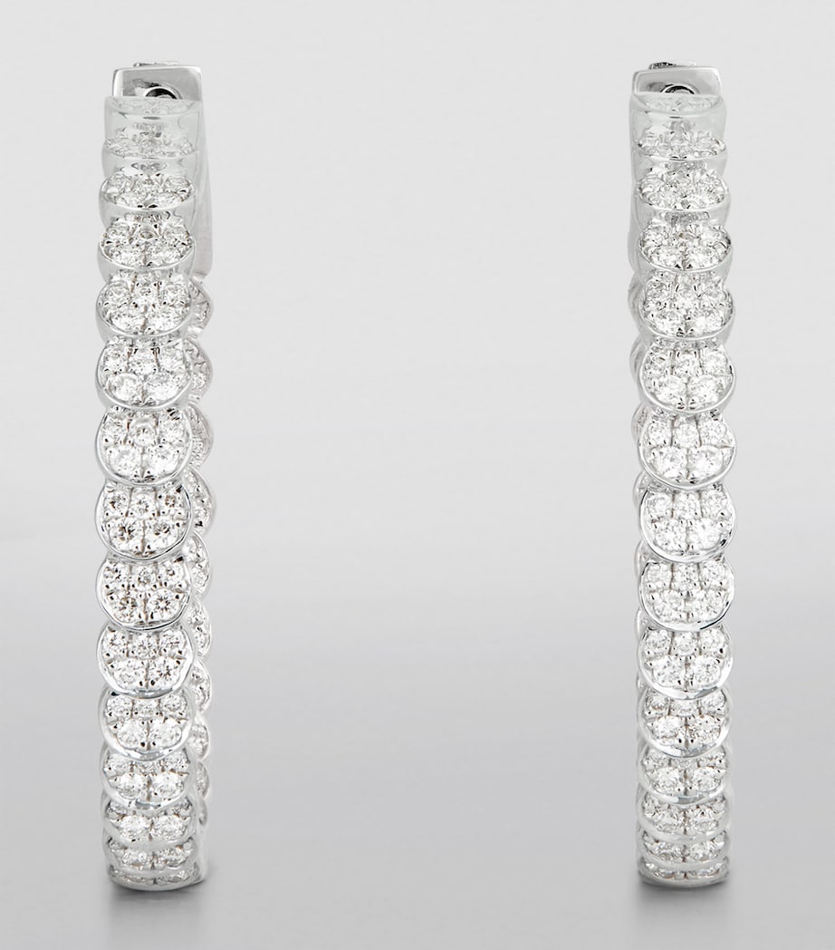 Anita Ko white gold diamond Luna hoop earrings - British product