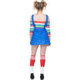 Smiffys Chucky costume pinafore dress and top, UK version