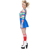Smiffys Chucky costume pinafore dress and top, UK version