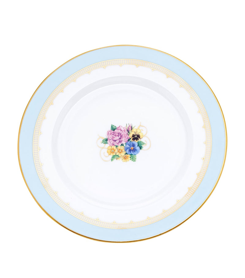 Halcyon Days Castle of Mey floral plate 21cm diameter, UK version