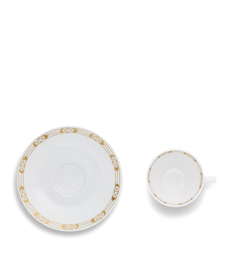 Baccarat Talleyrand coffee cups and saucers 100ml - British product