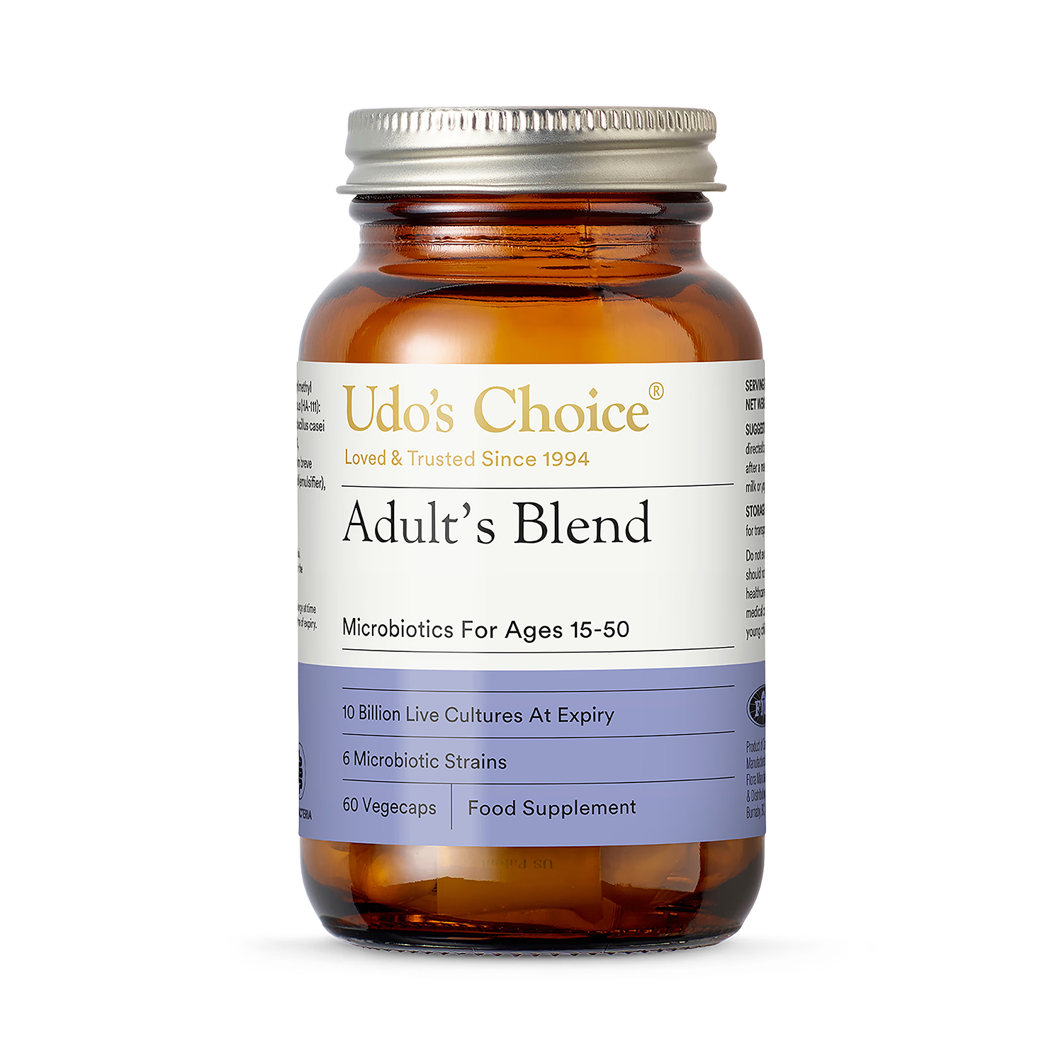 Udo's Choice probiotics Adult Blend 60 capsules, UK version