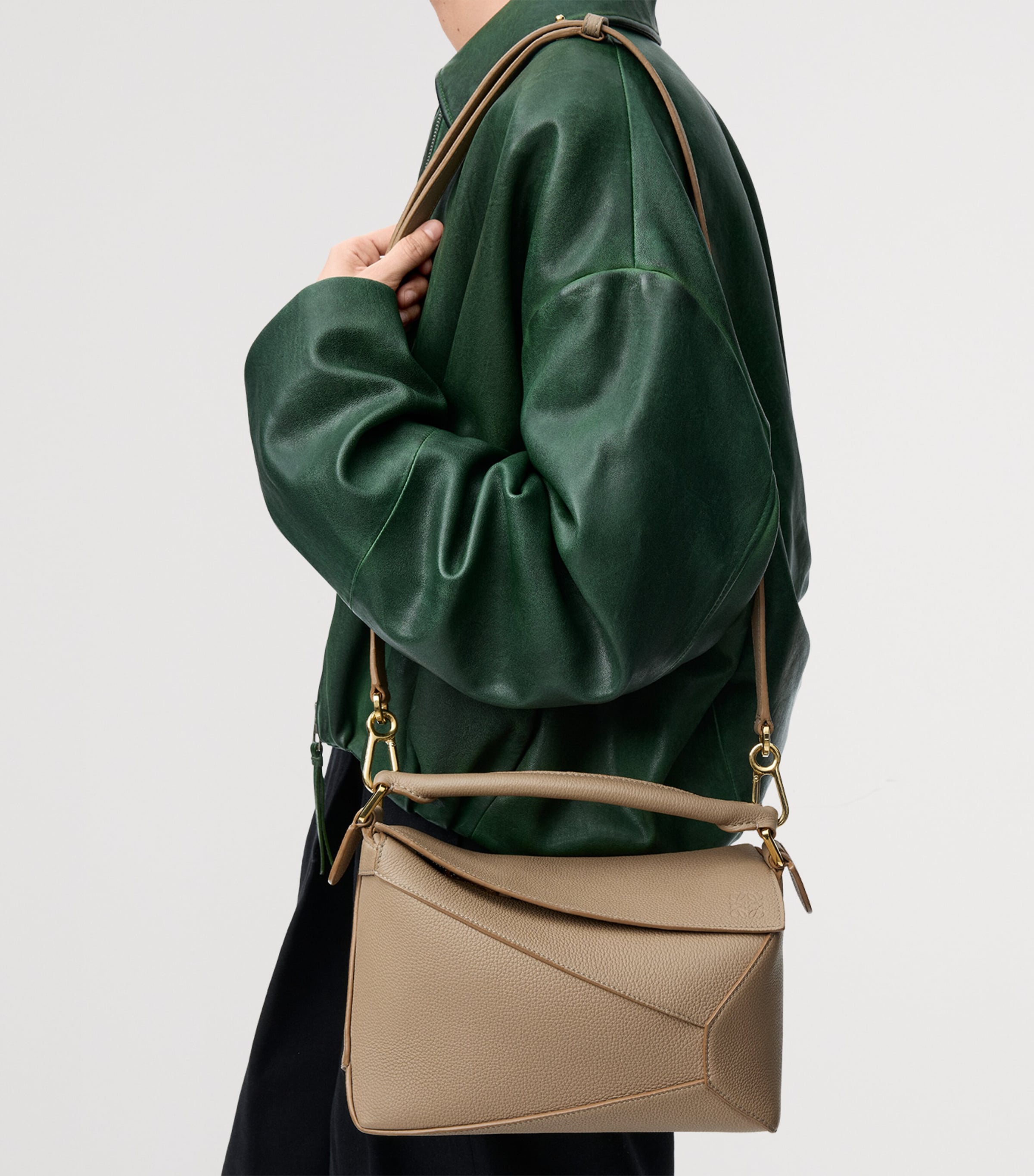 LOEWE small leather Puzzle Edge top-handle bag (British brand)