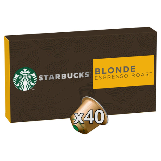 Starbucks by Nespresso Blonde Espresso Roast Coffee Pods x40 All coffee Sainsburys   