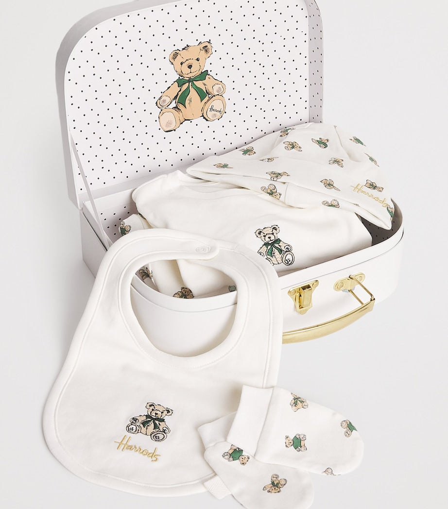 Harrods Pima Cotton Bear Baby Gift Set 0-18 Months, UK version