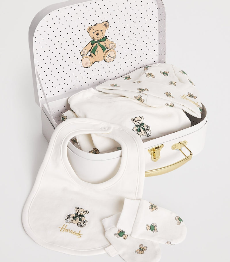 Harrods Pima Cotton Bear Baby Gift Set 0-18 Months, UK version