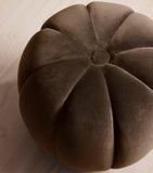 Soho Home velvet Sofia footstool, imported from the UK