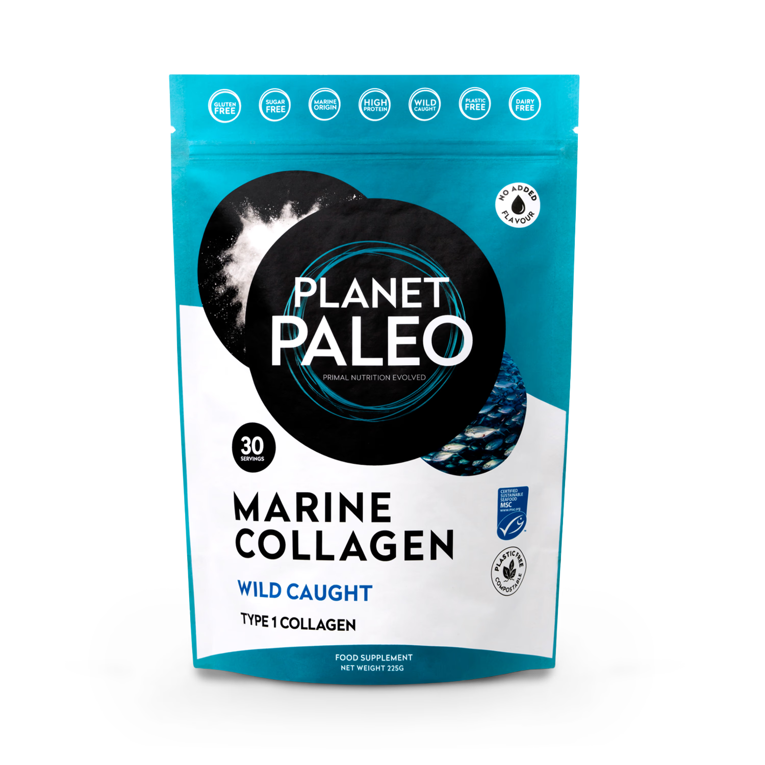 Planet Paleo marine collagen powder 225g, UK version