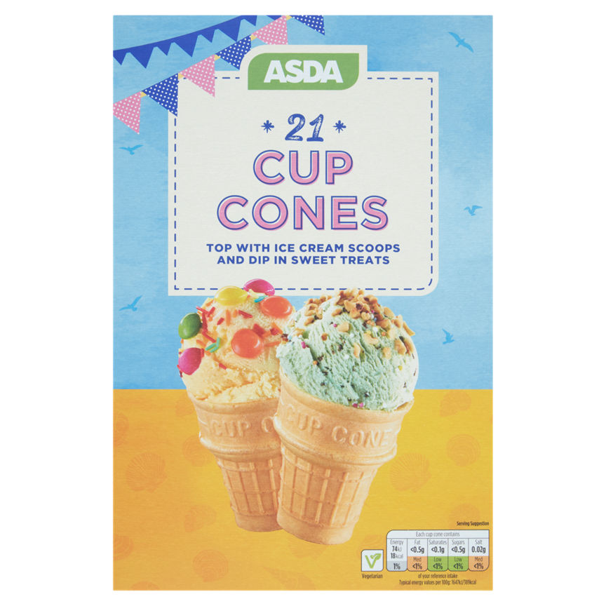 ASDA 21 Cup Cones GOODS ASDA   