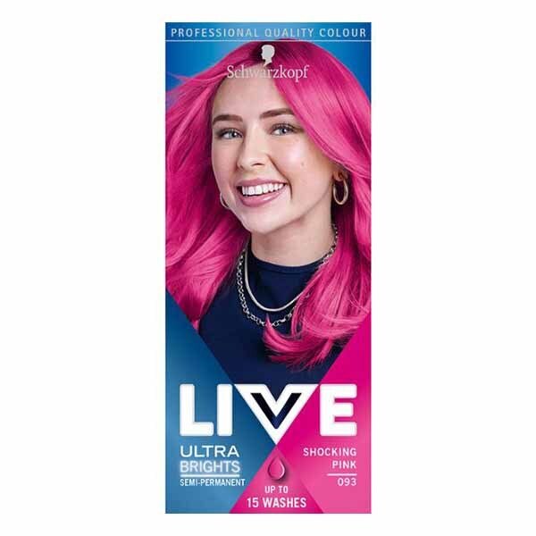 LIVE Ultra Brights 091 Raspberry Rebel Hair Dye GOODS Superdrug Shocking Pink 093  