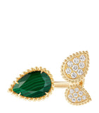 Boucheron yellow gold malachite diamond Serpent Bohème ring - British product