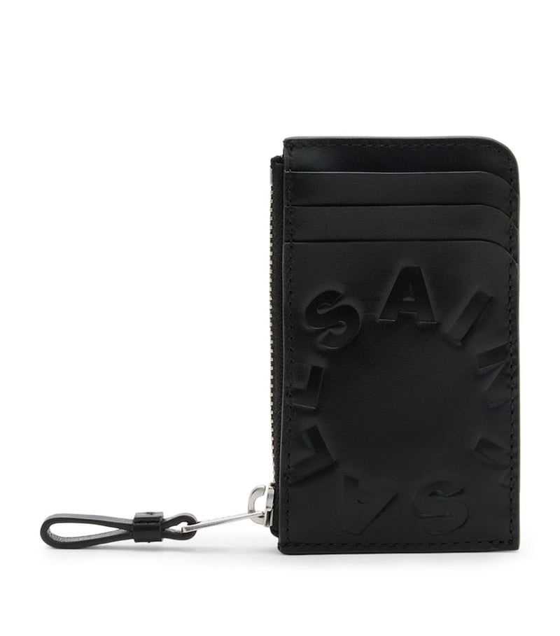 AllSaints leather card holder with coin purse, imported from the UK