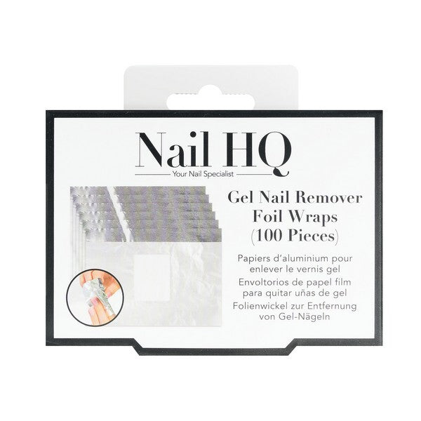 Nail HQ gel nail remover foil wraps 100 pieces, UK version