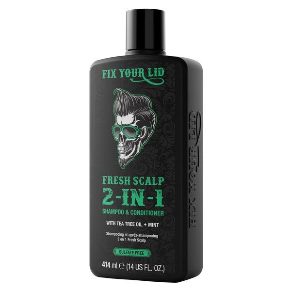 Fix Your Lid Tea Tree and Mint 2-in-1 shampoo and conditioner 414ml, imported from the UK