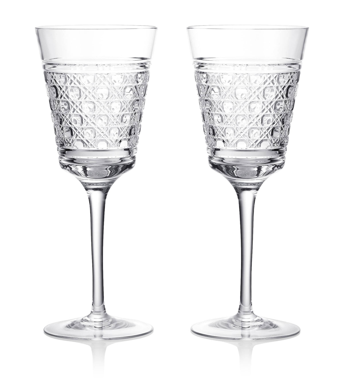 Waterford set of 2 crystal red wine goblets 384ml (British brand)